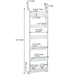 Household Essentials Over the Door Storage Rack