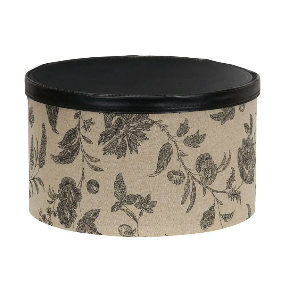 Household Essentials Round Hat Boxes with Lids (Floral)