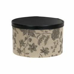 Household Essentials Round Hat Boxes with Lids (Floral)