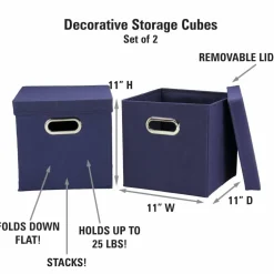 Household Essentials Storage Bins with Lids, 2ct.