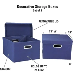 Household Essentials Storage Bins with Lids, 2ct.