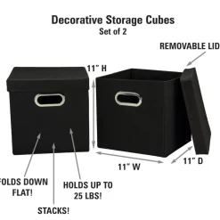 Household Essentials Storage Bins with Lids, 2ct.