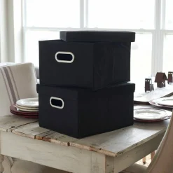 Household Essentials Storage Bins with Lids, 2ct.