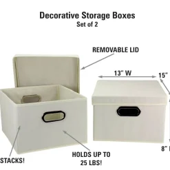 Household Essentials Storage Bins with Lids, 2ct.