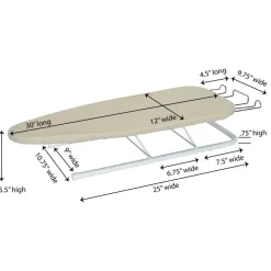 Household Essentials Table Top Ironing Board with Iron Rest