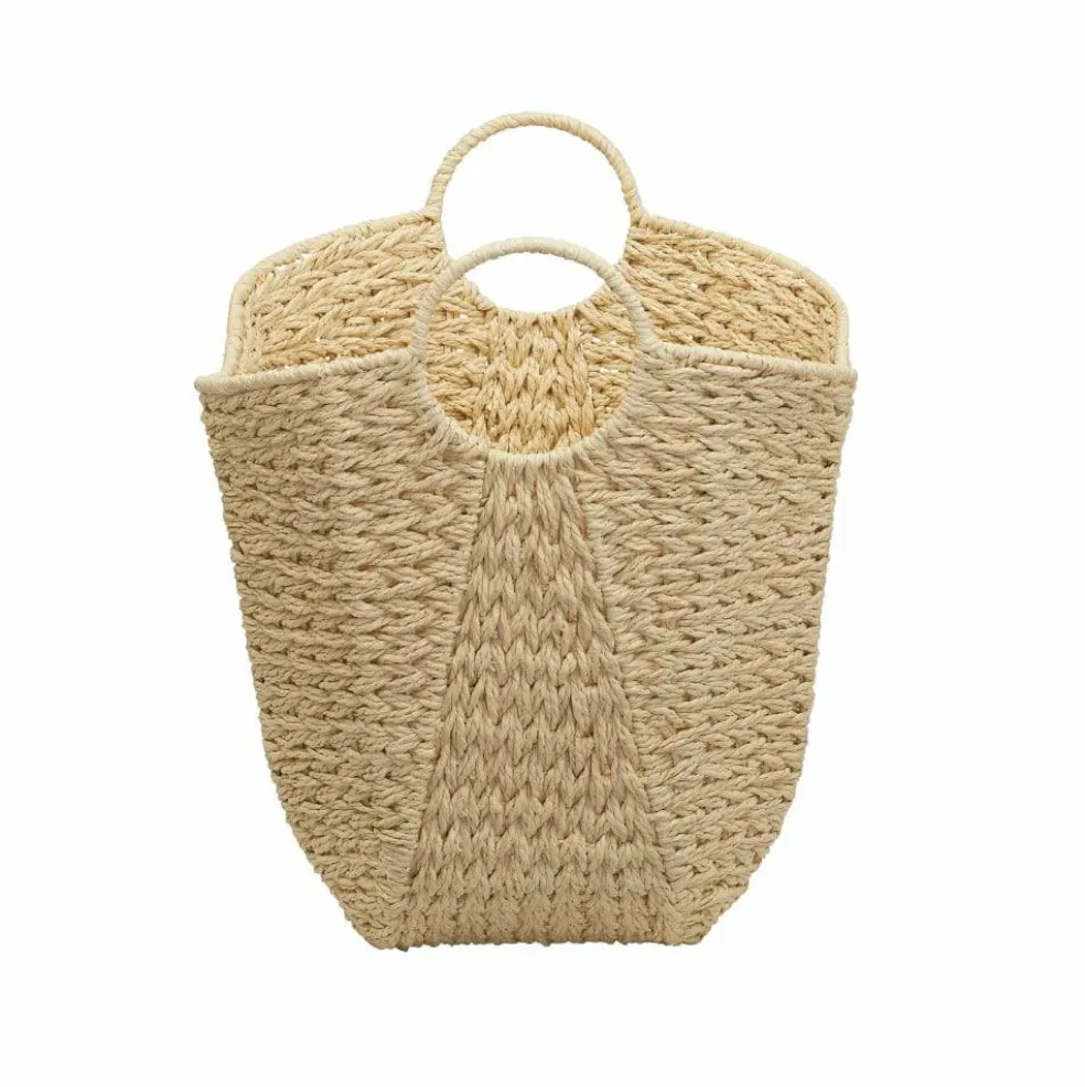 Household Essentials 17.5" Woven Paper Rope Basket with Handles