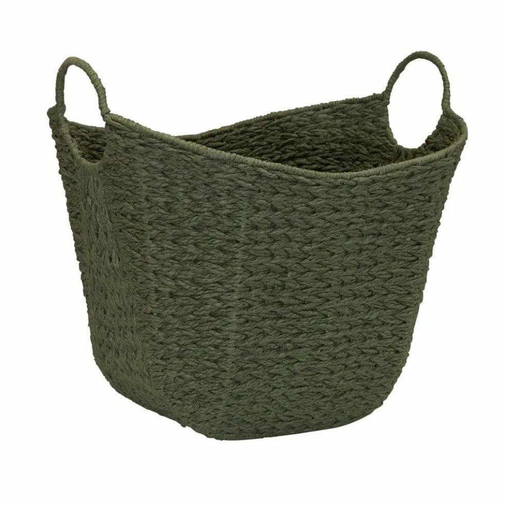 Household Essentials 17.5" Woven Paper Rope Basket with Handles