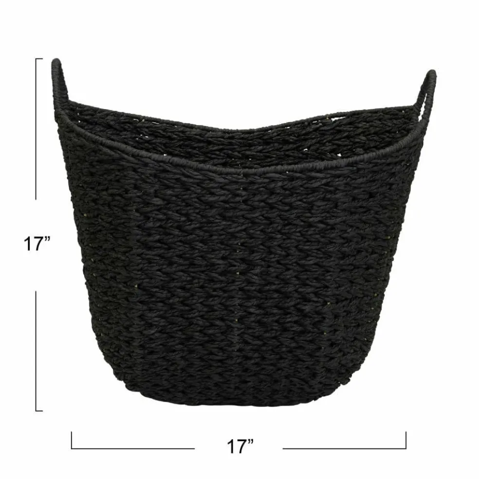 Household Essentials 17.5" Woven Paper Rope Basket with Handles