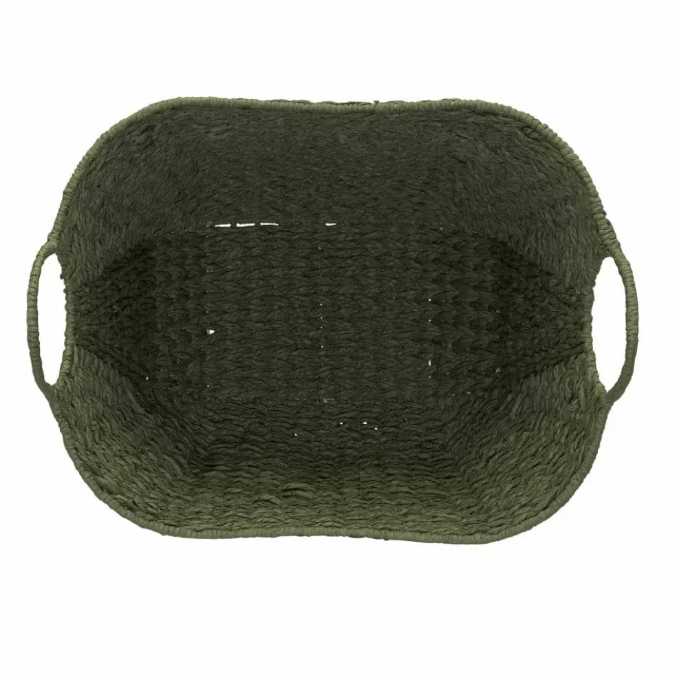 Household Essentials 17.5" Woven Paper Rope Basket with Handles