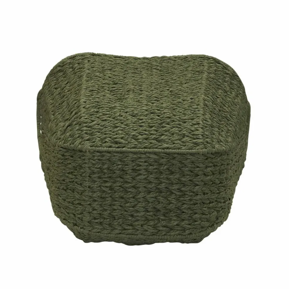 Household Essentials 17.5" Woven Paper Rope Basket with Handles