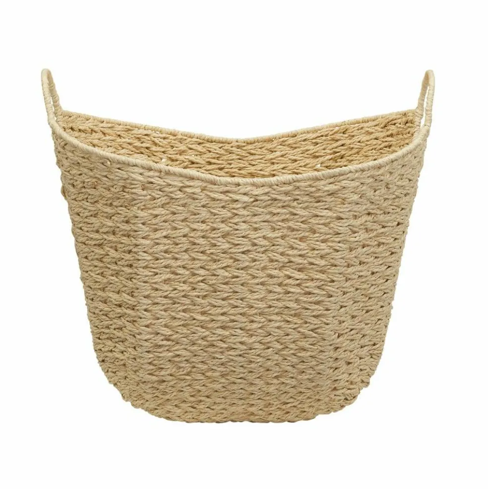 Household Essentials 17.5" Woven Paper Rope Basket with Handles