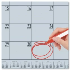 House of Doolittle EcoTones 18.5 in. x 13 in. 12-Month (Aug to July) 2025-2026 Recycled Academic Desk Pad Calendar - Orchid/Cordovan