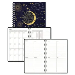House of Doolittle Recycled Non-Dated Monthly/Weekly Celestial Planner - Blue/Gold Cover