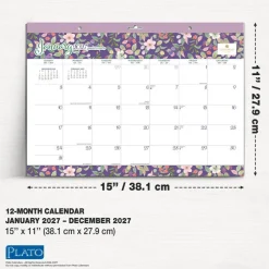 House of Turnowsky OFFICIAL | 2027 15.5 x 11 Inch Monthly Desk Pad Calendar | Sticker Sheet