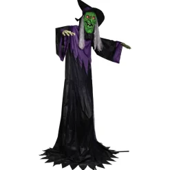 Huge Lighted and Animated Talking Witch Commercial Outdoor Halloween Decoration - 15'