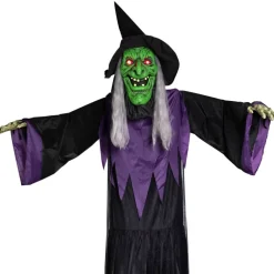 Huge Lighted and Animated Talking Witch Commercial Outdoor Halloween Decoration - 15'