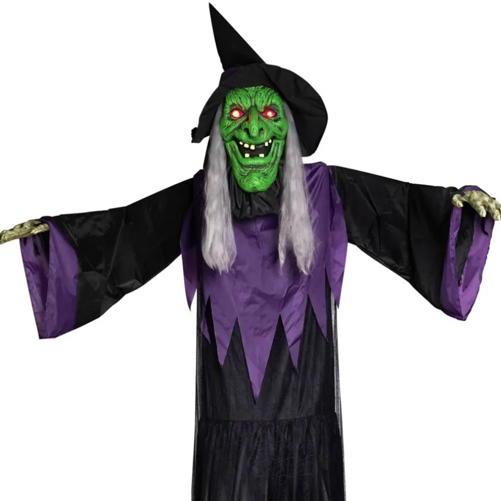 Huge Lighted and Animated Talking Witch Commercial Outdoor Halloween Decoration - 15'