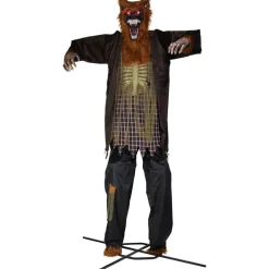 Huge Lighted and Animated Talking Werewolf Commercial Outdoor Halloween Decoration - 12'