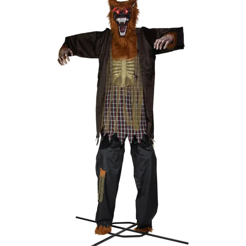 Huge Lighted and Animated Talking Werewolf Commercial Outdoor Halloween Decoration - 12'