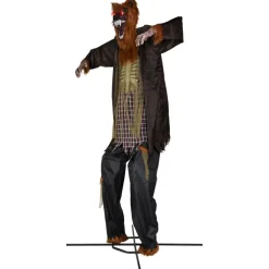 Huge Lighted and Animated Talking Werewolf Commercial Outdoor Halloween Decoration - 12'