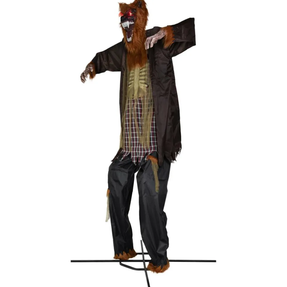 Huge Lighted and Animated Talking Werewolf Commercial Outdoor Halloween Decoration - 12'
