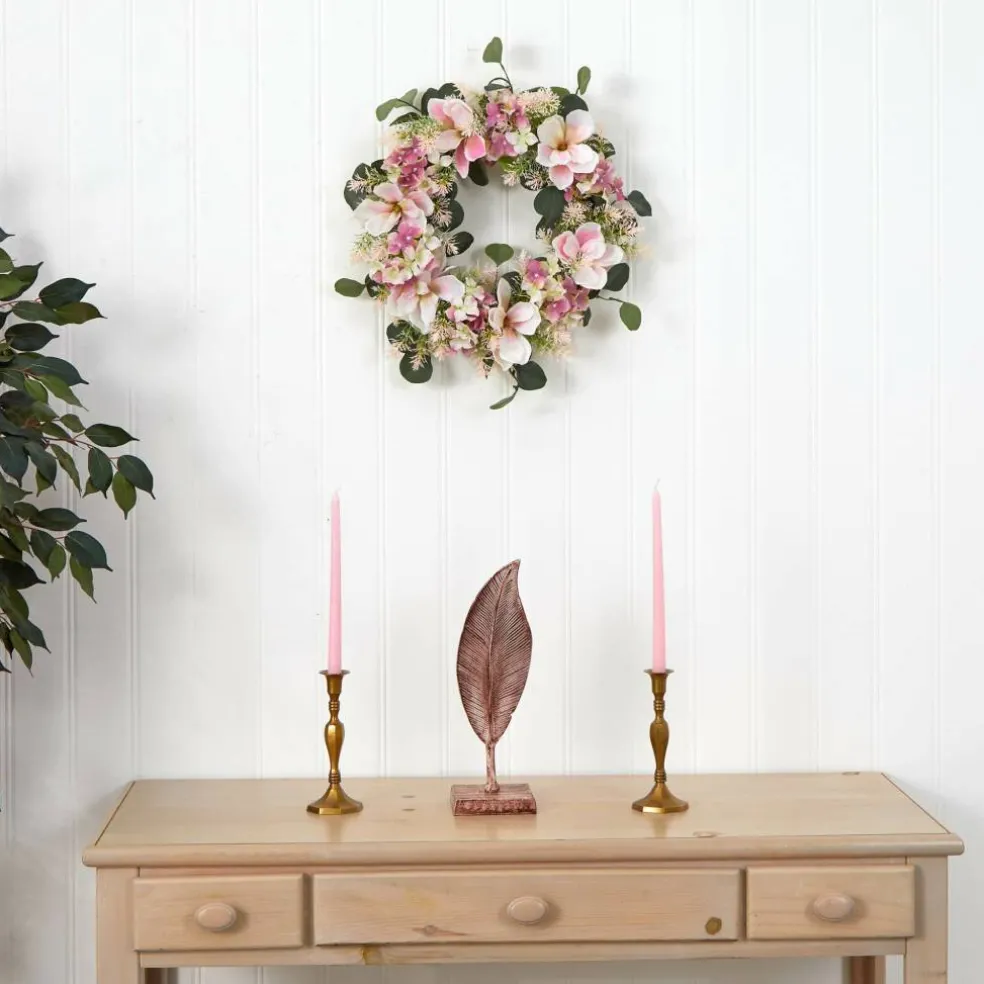 20" Hydrangea & Magnolia Wreath