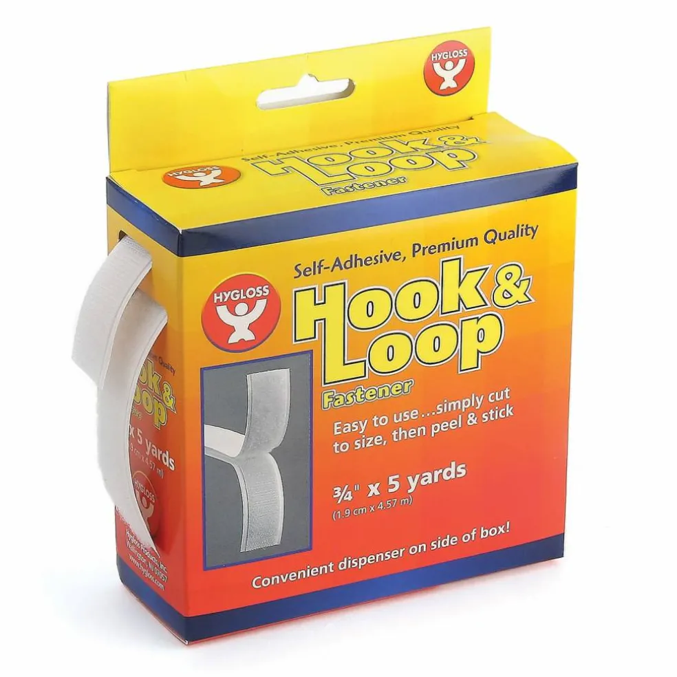 Hygloss® Self-Adhesive Hook & Loop Fastener Roll, 2 Ct