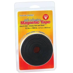 Hygloss Self-Adhesive Magnetic Strips, 0.5" x 120" Per Roll, 6 rolls