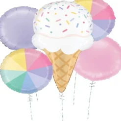 Ice Cream 5-Piece Foil Balloon Bouquet