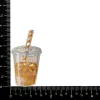 Iced Coffee, Drinks, Embroidered, Iron on Patch