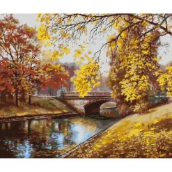 Ideyka Autumn Landscape Painting by Numbers Kit