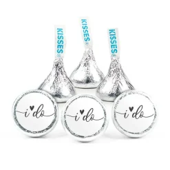 I Do Wedding Stickers for Hershey Kisses - (3 Sheets of 3/4" Labels) - By Just Candy