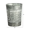 10i" Gray Farmhouse Country Pail Planter