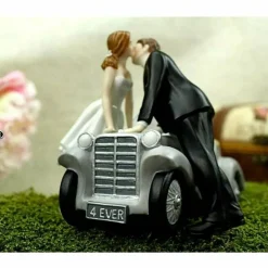 "I'll Love U 4 EVER" Car Wedding Cake Topper