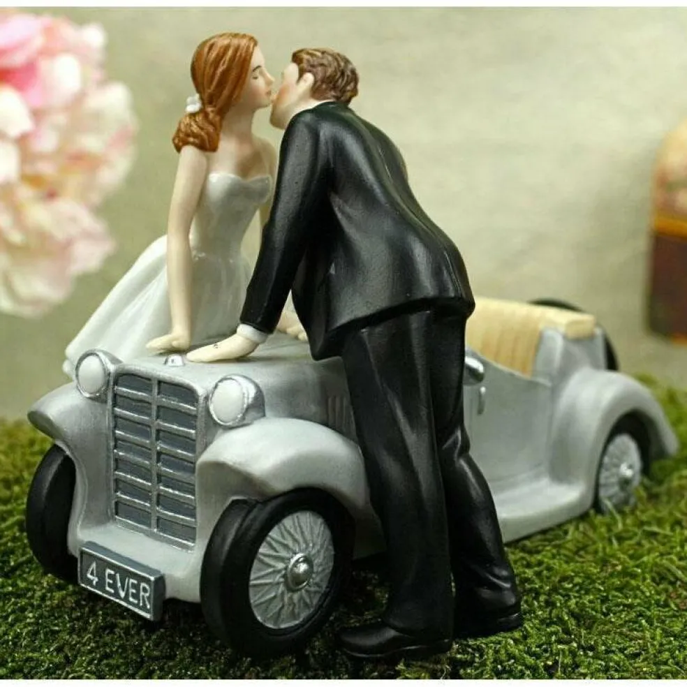 "I'll Love U 4 EVER" Car Wedding Cake Topper