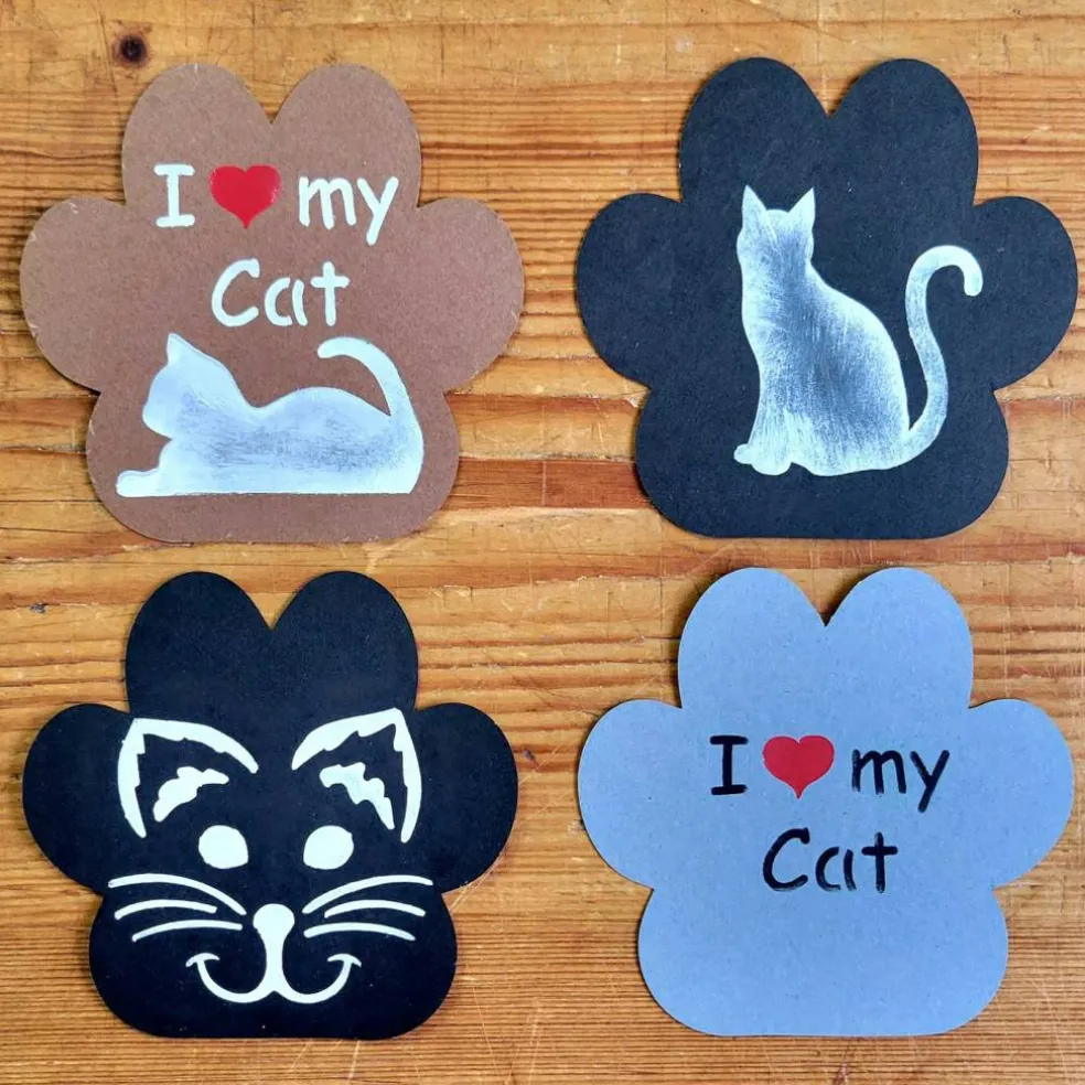 I Love My Cat Cookie & Craft Stencil | CM028 by Designer Stencils |