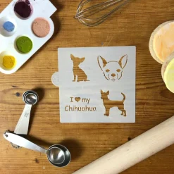 I Love My Chihuahua Cookie & Craft Stencil | CM019 by Designer Stencils | Cookie Decorating Tools |
