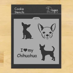 I Love My Chihuahua Cookie & Craft Stencil | CM019 by Designer Stencils | Cookie Decorating Tools |