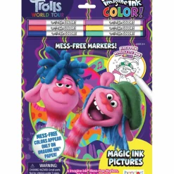 Imagine Ink® COLOR! Trolls World Tour Mess Free Coloring Pad & Marker Set