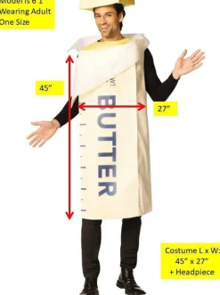 Imposta Costumes Adult Stick of Butter Costume Bodysuit Beige One Size
