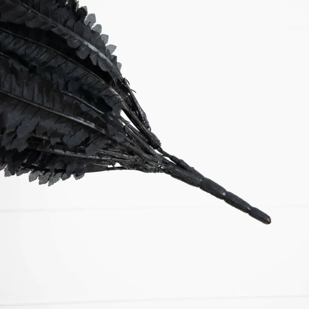 48in. Artificial Halloween Black Boston Fern - Set of 2