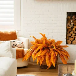 48in. Autumn Artificial Fall Boston Fern - Set of 2