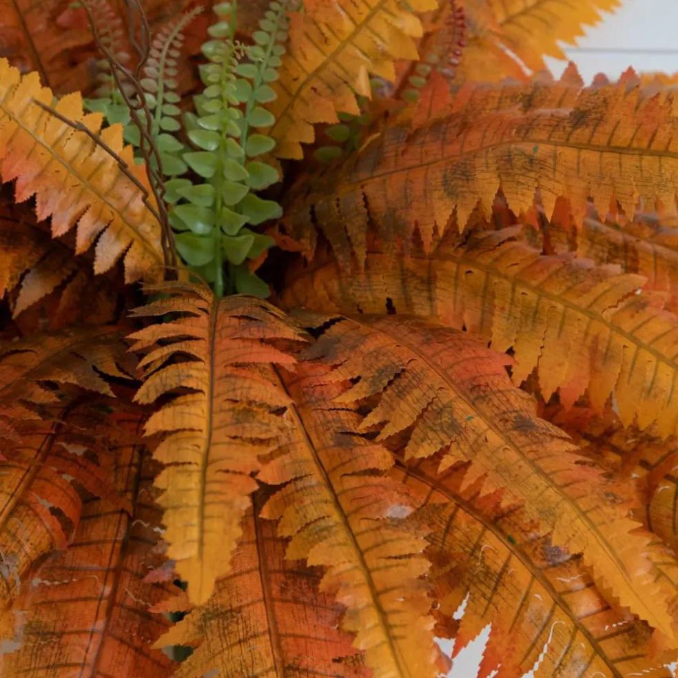 40in. Autumn Artificial Fall Boston Fern - Set of 2