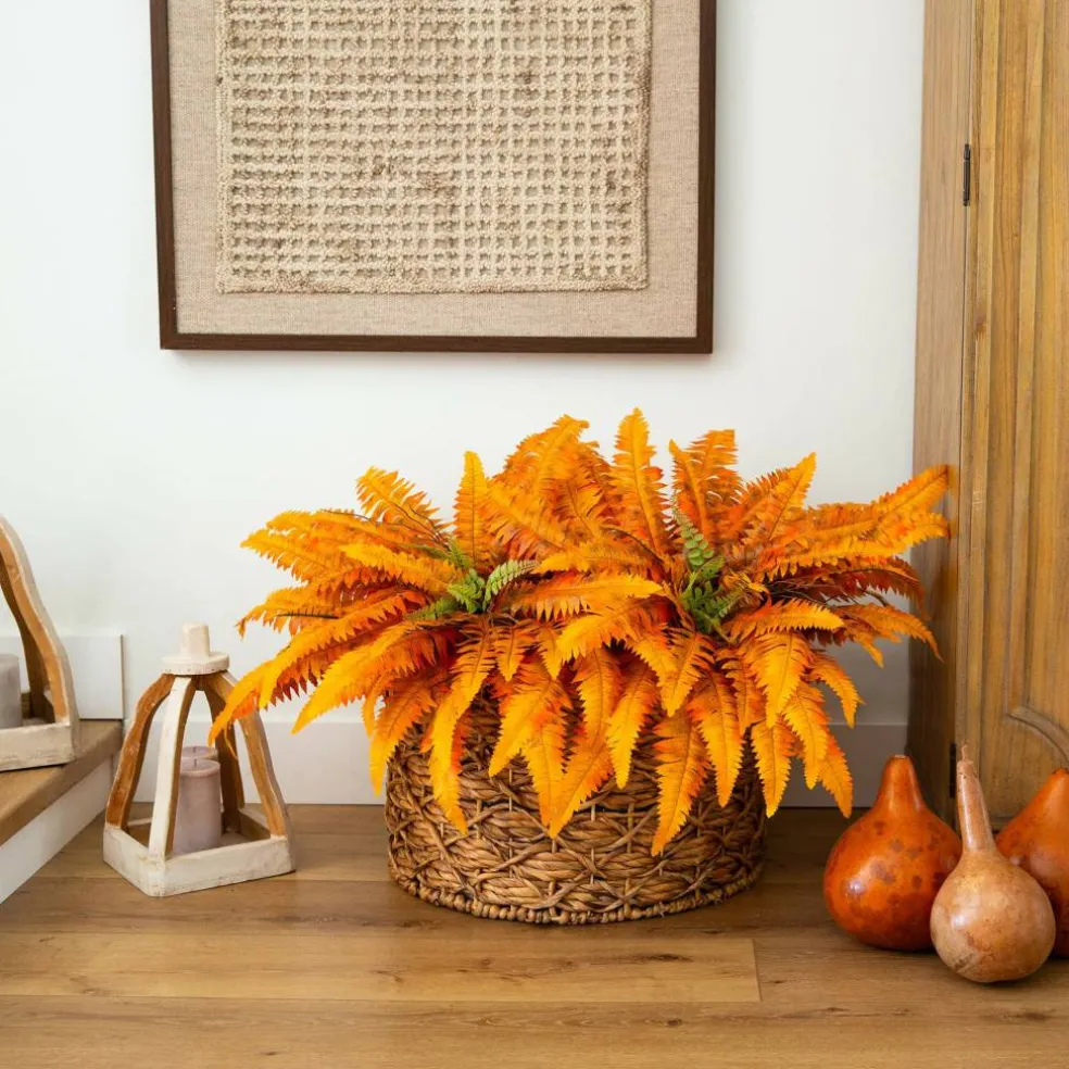 40in. Autumn Artificial Fall Boston Fern - Set of 2