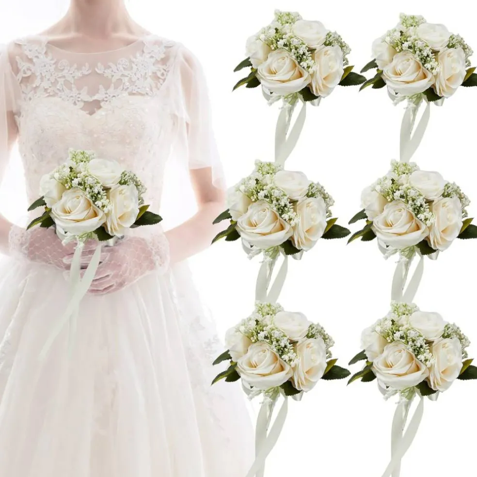 6.5 Inch Bridesmaid Bouquet Set of 6