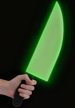 19-Inch Chef's Glow in Dark Cleaver Prop Accessory