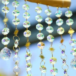 13inch Crystal Leaf Suncatcher for Window Hanging Rainbow Maker Sun Catcher