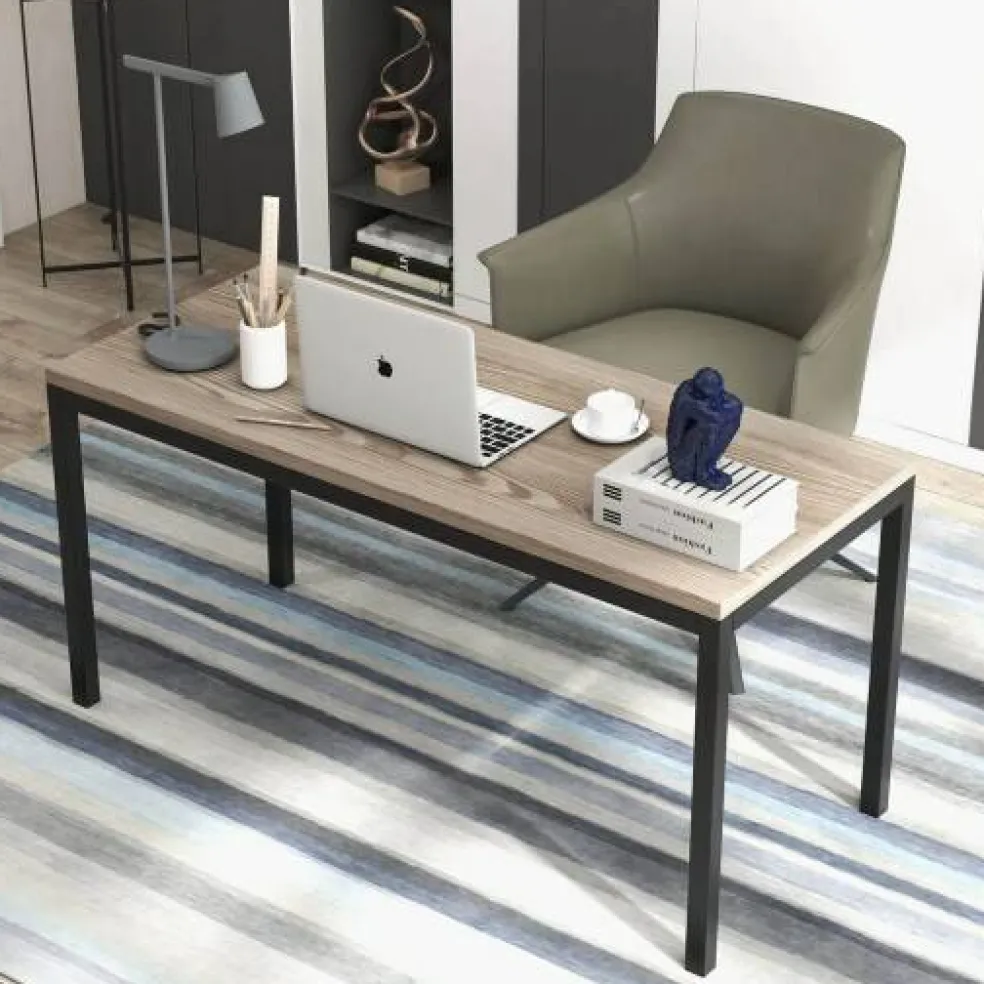 55 Inches Conference Table with Honeycomb Tabletop-Brown