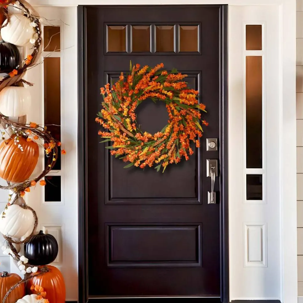 24 Inch Fall Wreaths for Front Door Outside