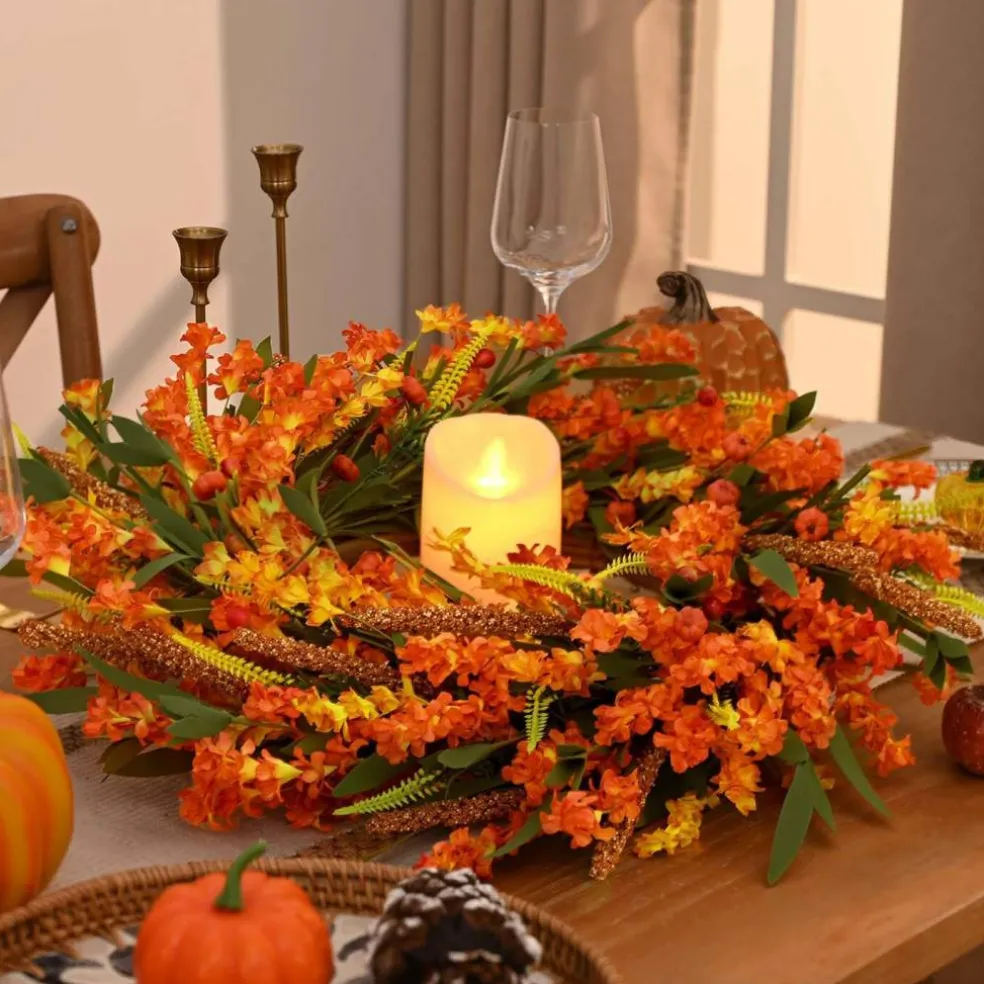 24 Inch Fall Wreaths for Front Door Outside